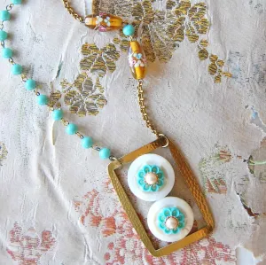 Hammered Buckle Lagoon Necklace