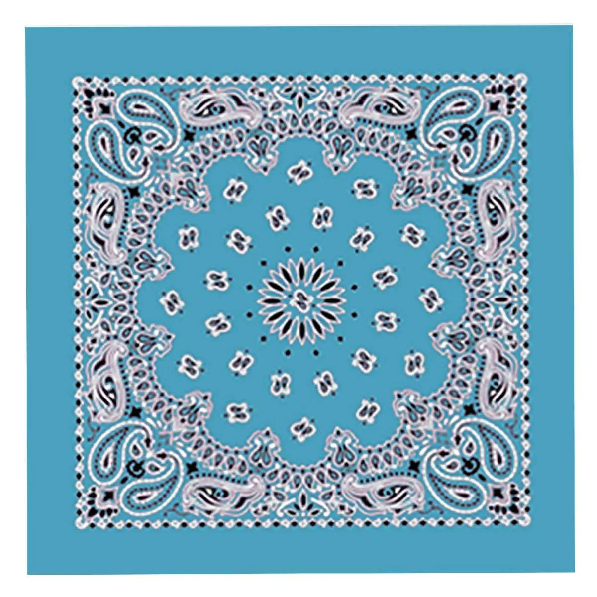 Hot Leathers BAP1012 Classic Turquoise Paisley Bandana