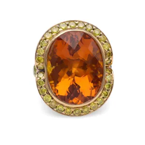 Hubert Gemstone Yellow Gold Cocktail Ring