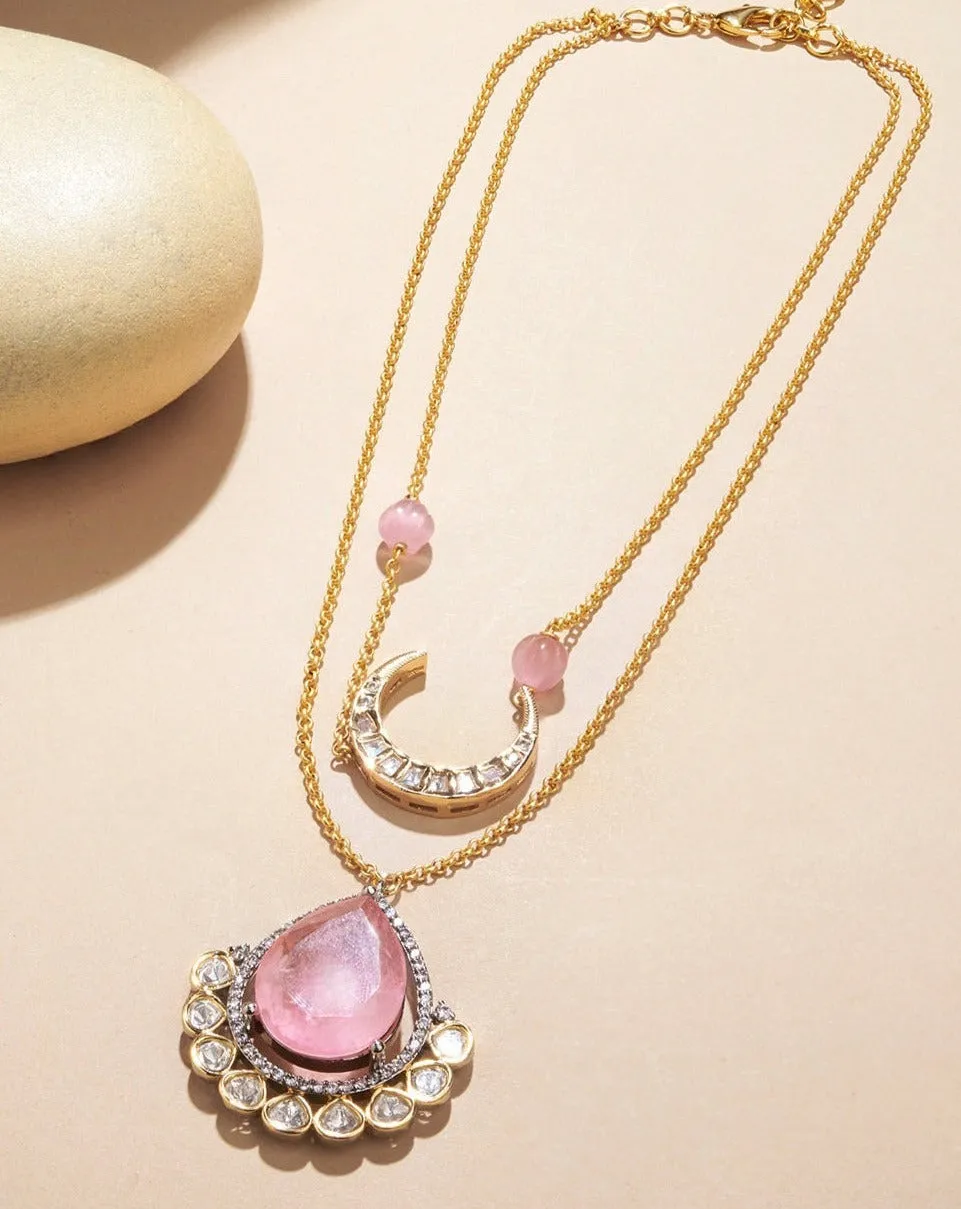 Incandescent Pink Sapphire Necklace