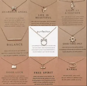 Inspirational Carded Gift Necklaces for Girls