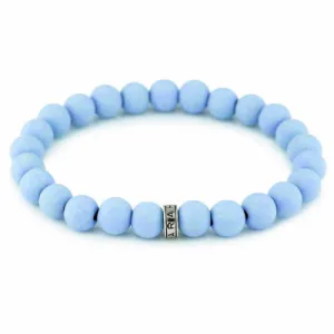 JILZARAH Periwinkle Coral Stack Bead Bracelet