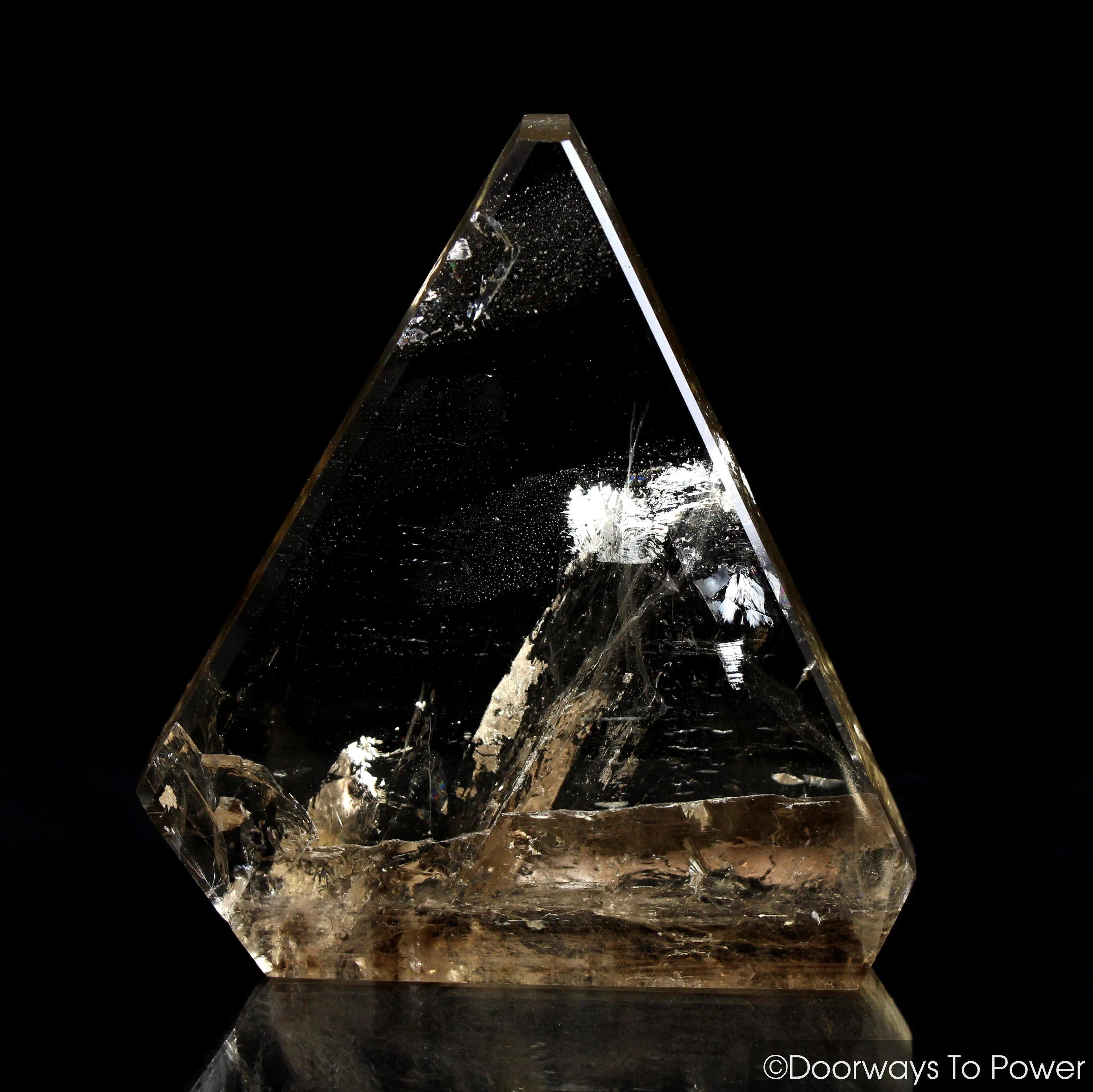 John of God Citrine Casa Crystal Triangle Sculpture 'Abundance'