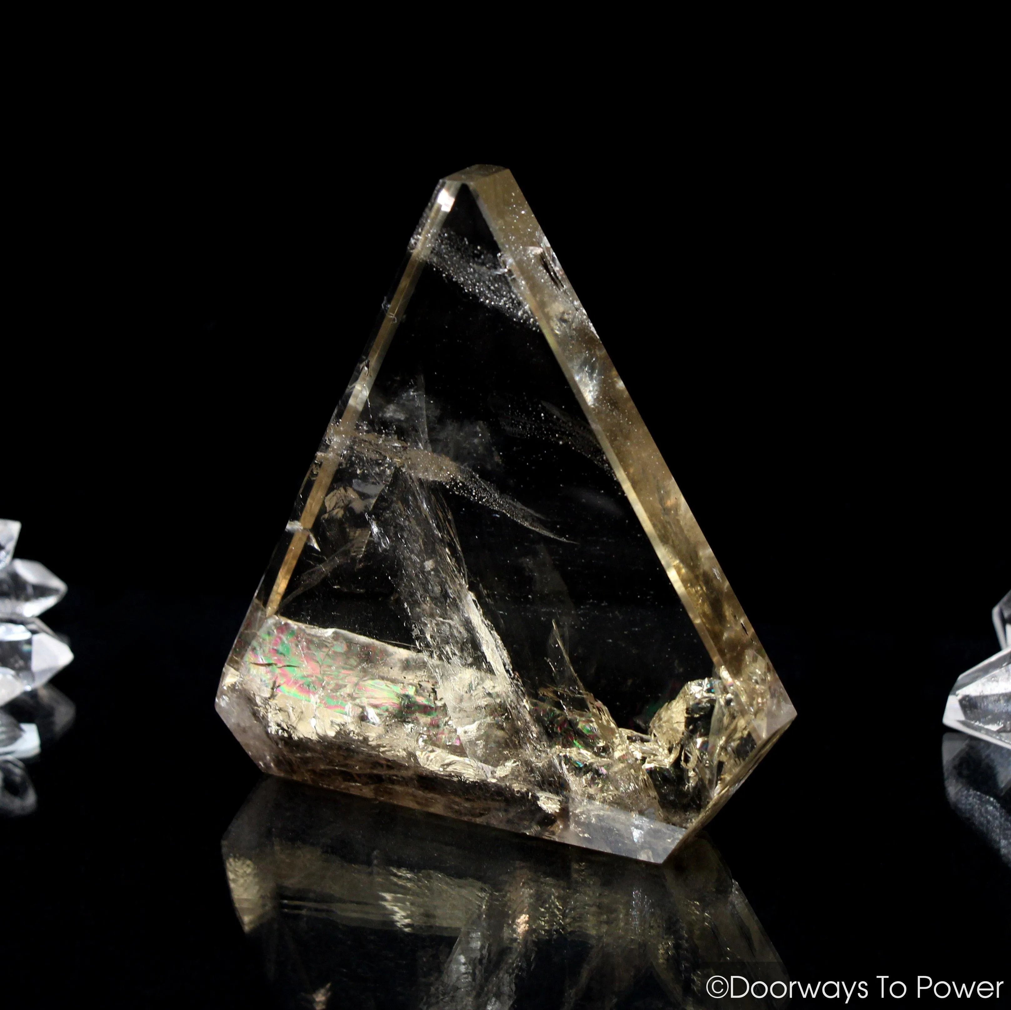 John of God Citrine Casa Crystal Triangle Sculpture 'Abundance'