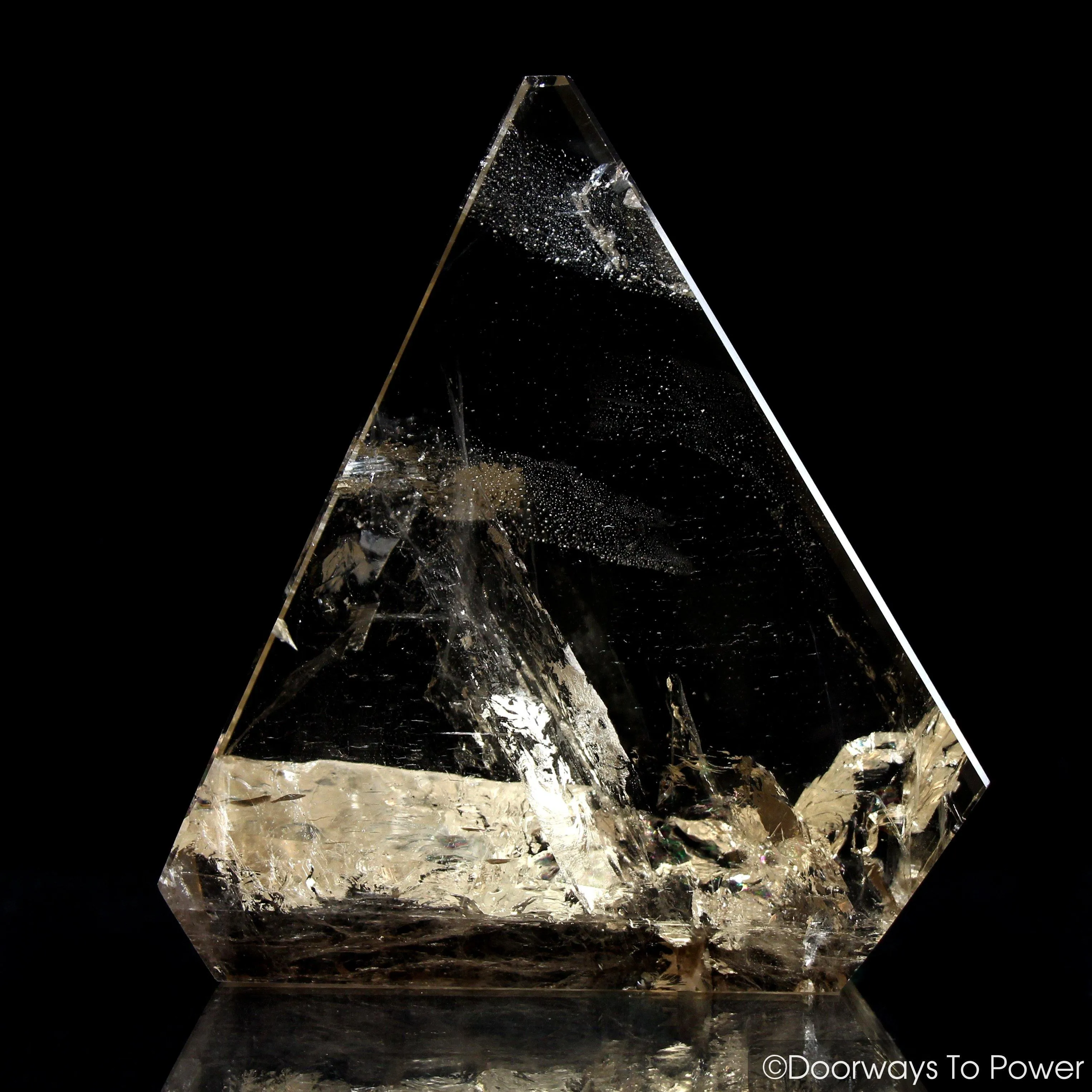 John of God Citrine Casa Crystal Triangle Sculpture 'Abundance'