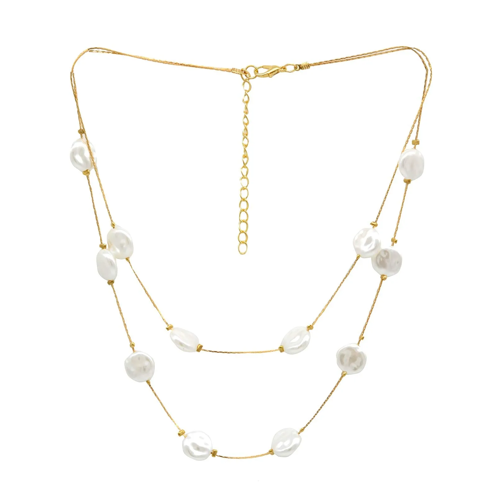 Joker & Witch Beady Layered Pearl Necklace for Women