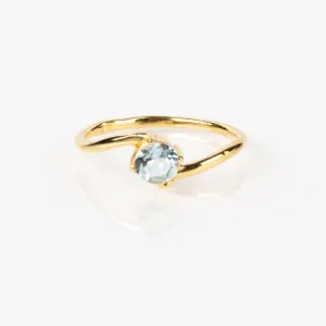 Light Blue Topaz Infinity Ring