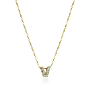 Love Letter V Pendant with Diamonds