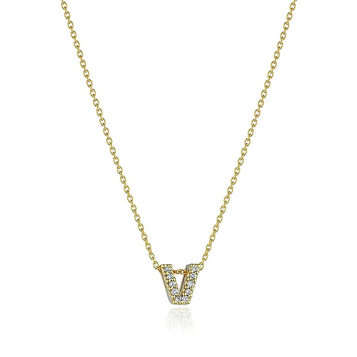 Love Letter V Pendant with Diamonds