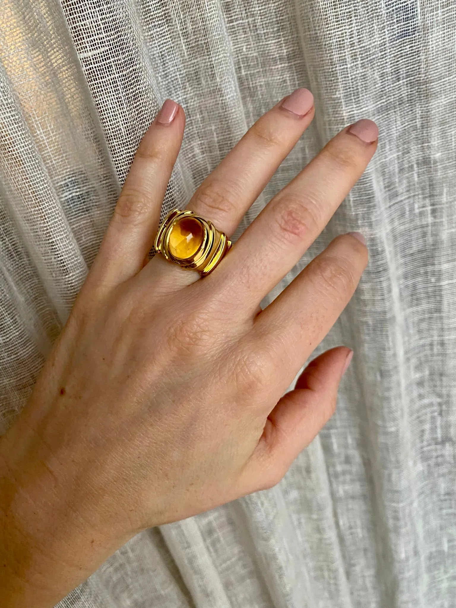 Marina B Citrine Gold Ring