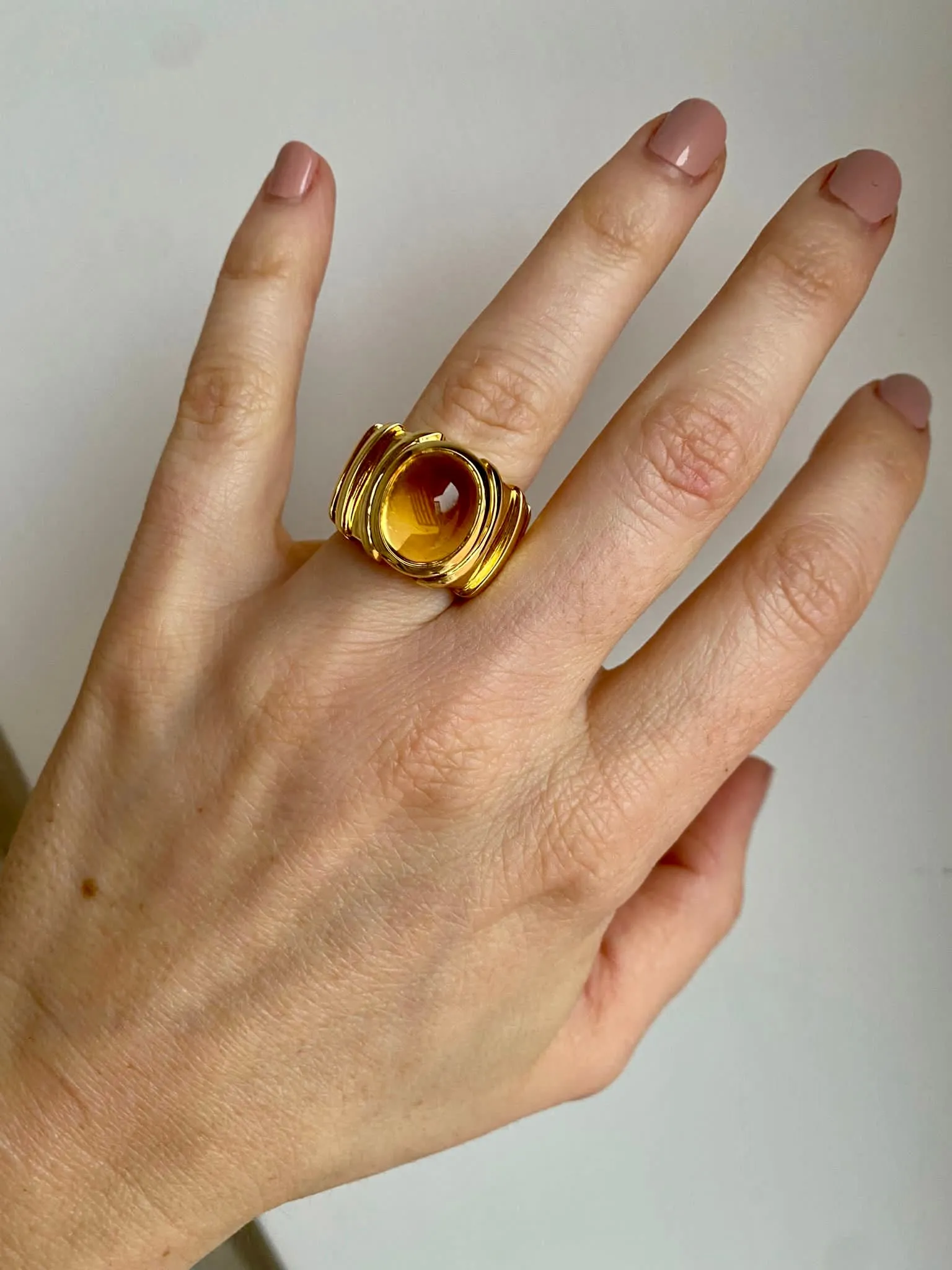 Marina B Citrine Gold Ring