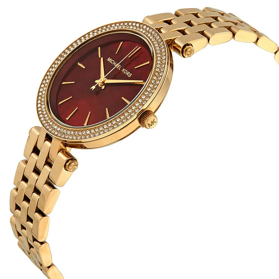 Michael Kors Mini Darci Garnet Mother of Pearl Dial Ladies Watch MK3583