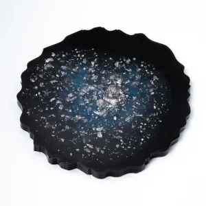 Midnight Blue Geode Cocktail Coaster Set