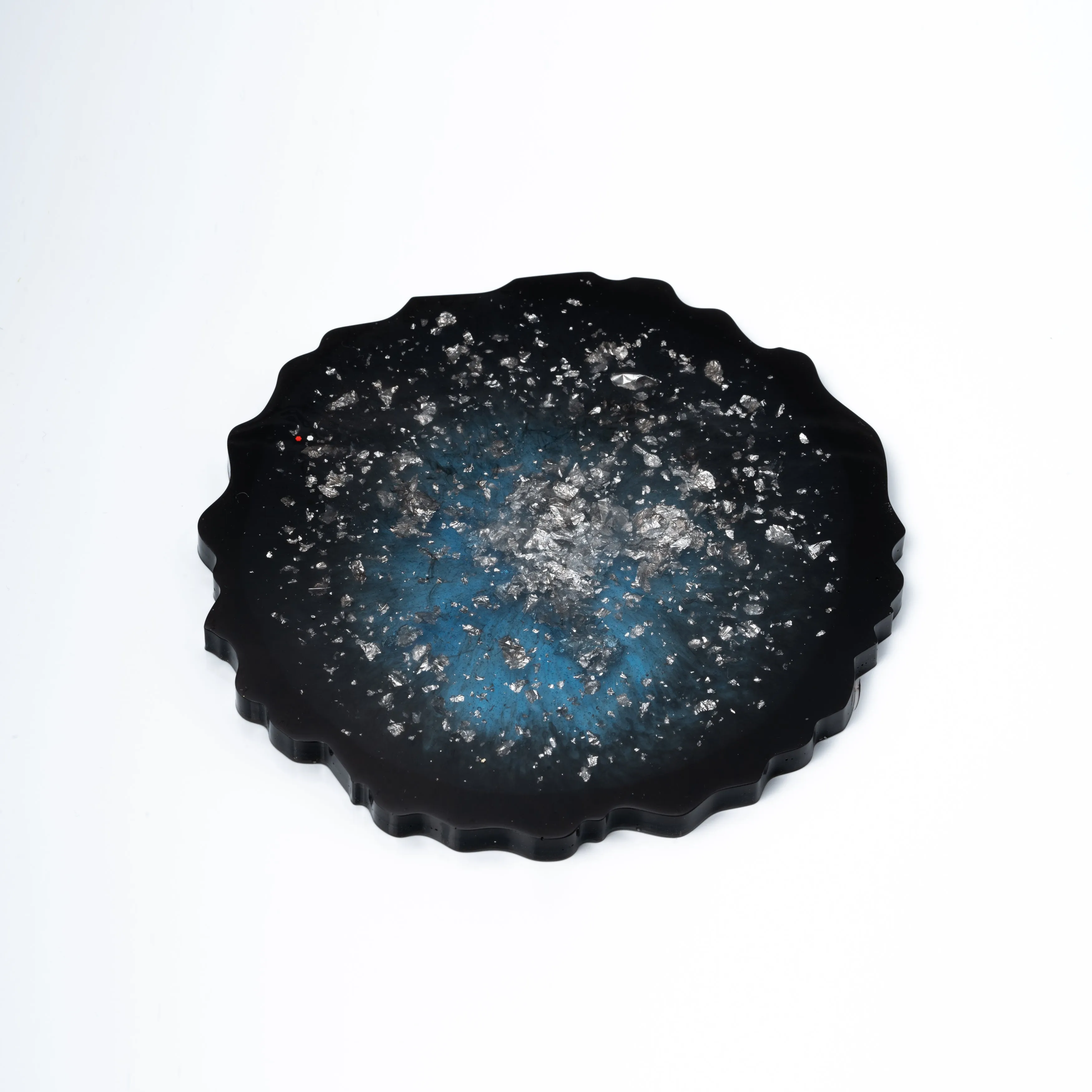 Midnight Blue Geode Cocktail Coaster Set