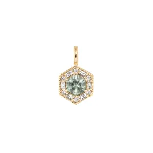 Montana Sapphire Lila Charm 14K Yellow Gold