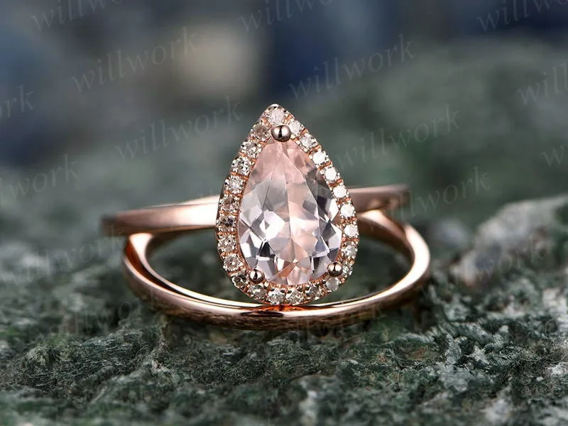 Morganite engagement ring