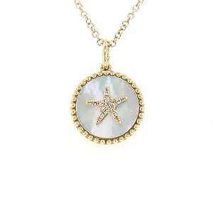 Mother of Pearl Starfish Necklace (I7322)