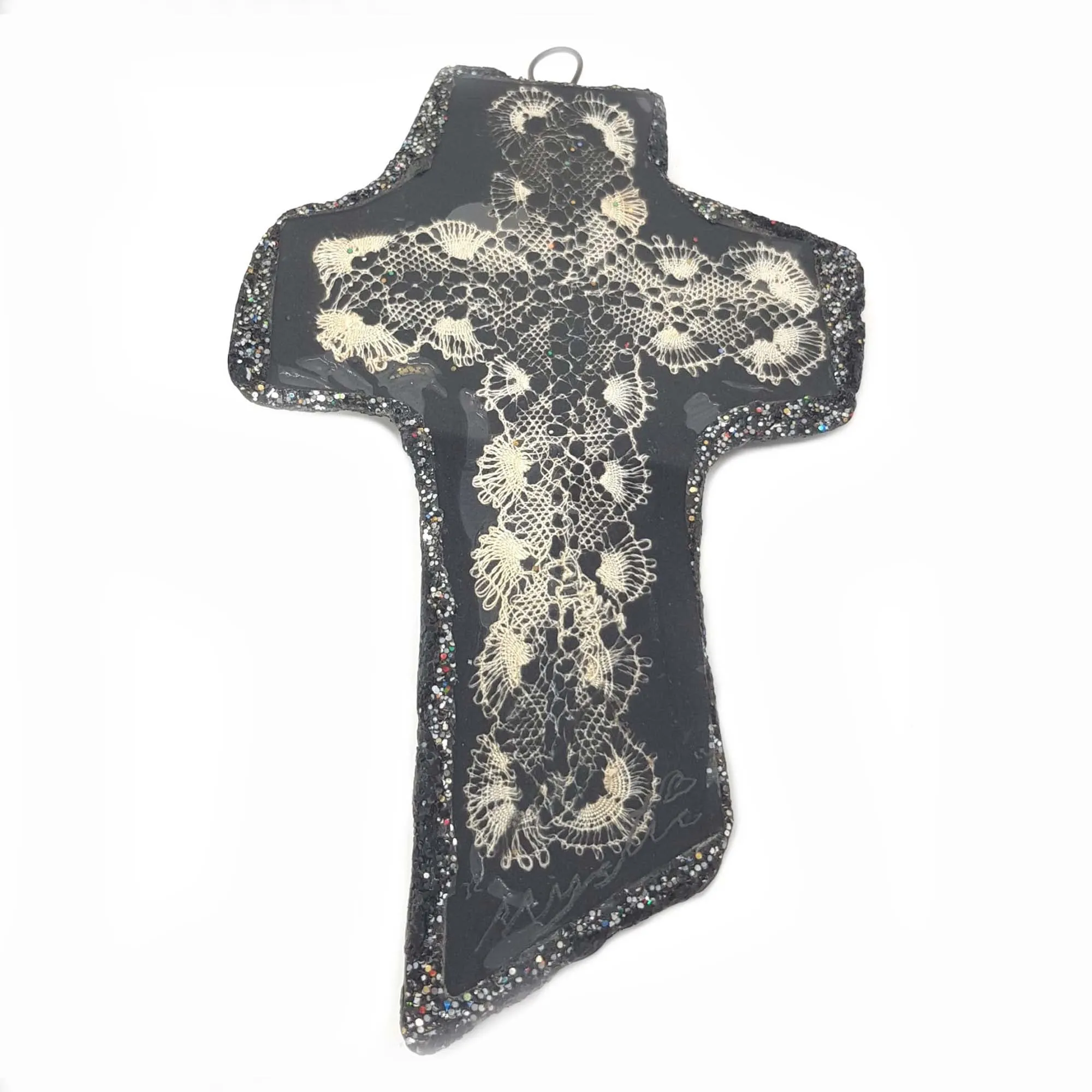 MYSTIC BLACK CROSS PENDANT OR WALL HANGING, 2007