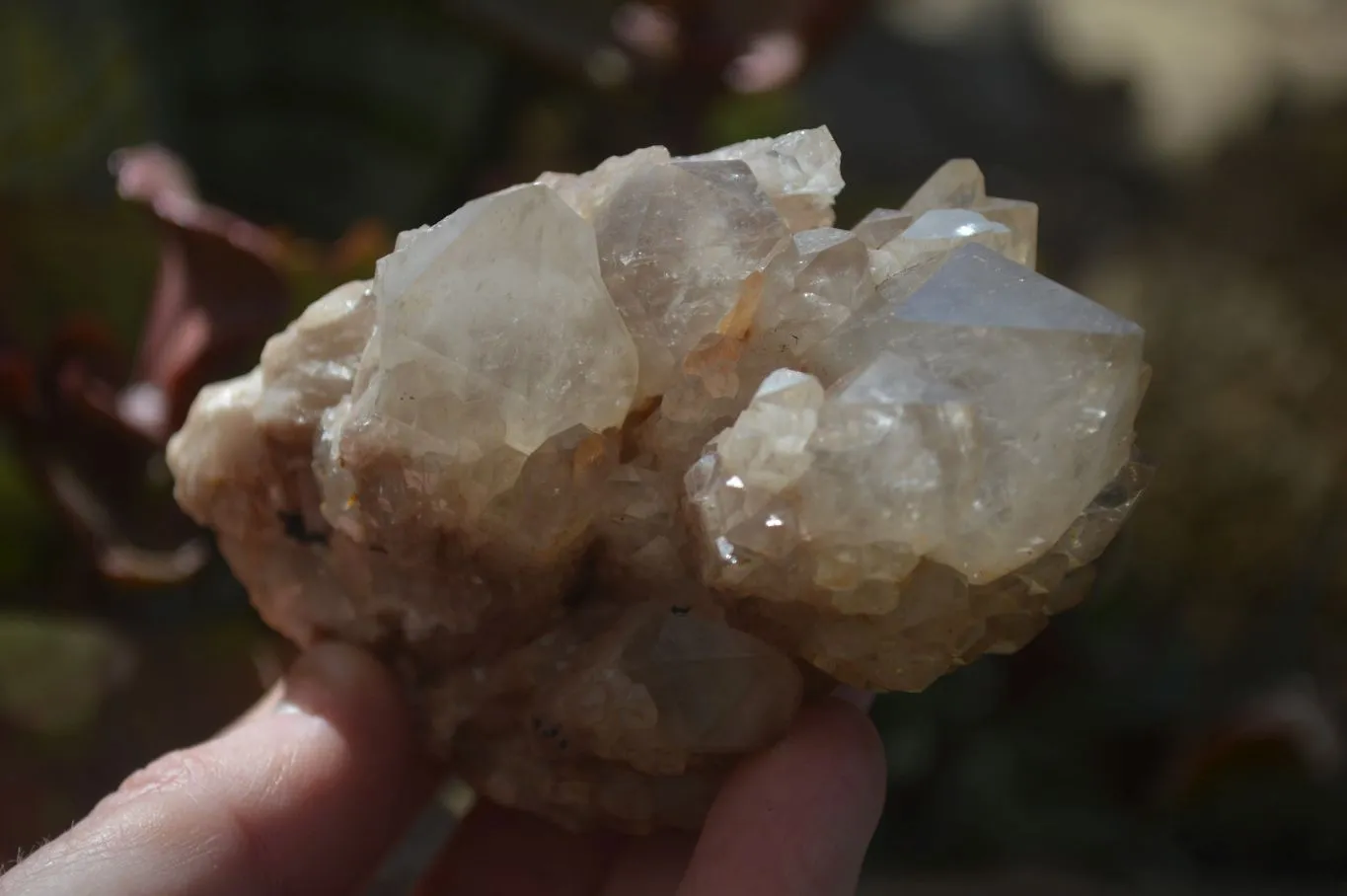 Natural Cascading White Phantom Smokey Quartz Crystals x 6 From Luena, Congo