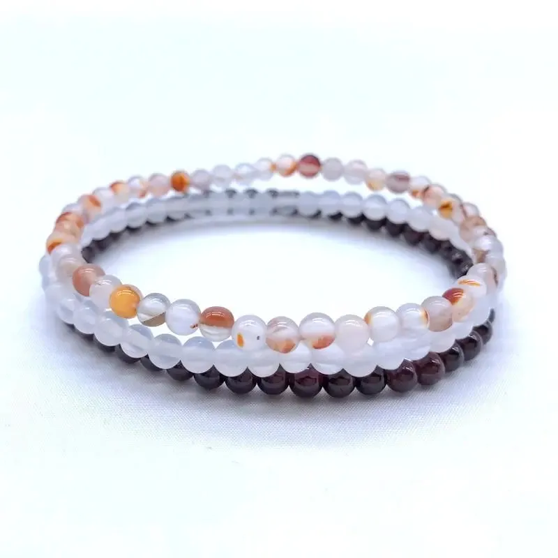 Natural Garnet Vitality Beaded Bracelet