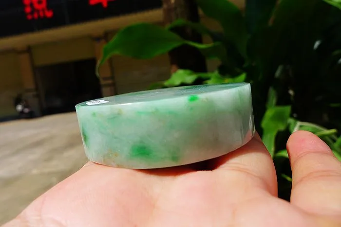 Natural Jade Rough Jadeite Raw (128g,5.55X1.55cm)