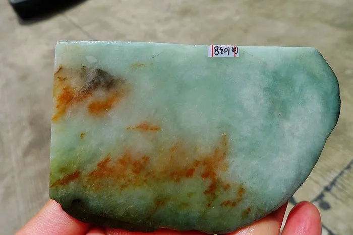 Natural Jade Rough Jadeite Raw (302g,10.6X7X1.6cm)