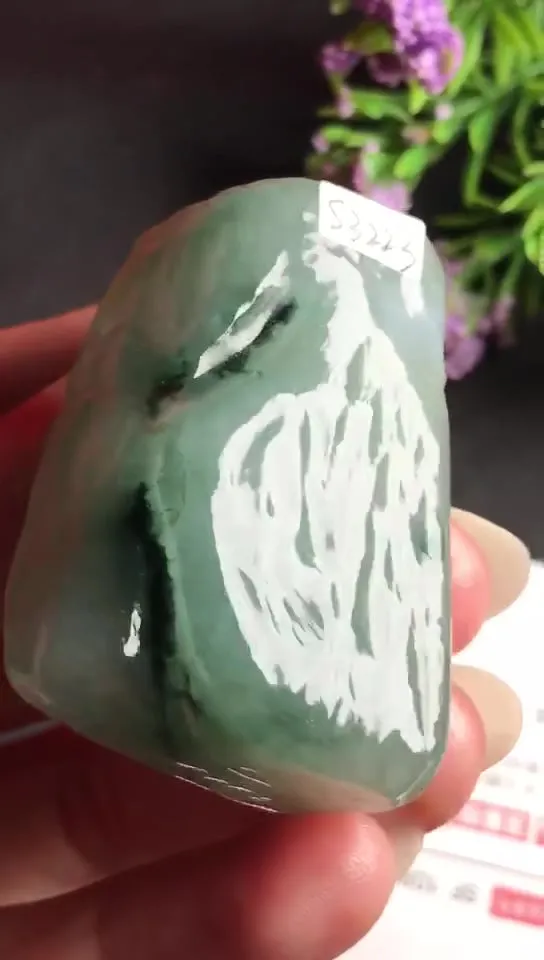 Natural Jade Rough Jadeite Raw (55g,4.5x2.9x1.7cm)-S3223