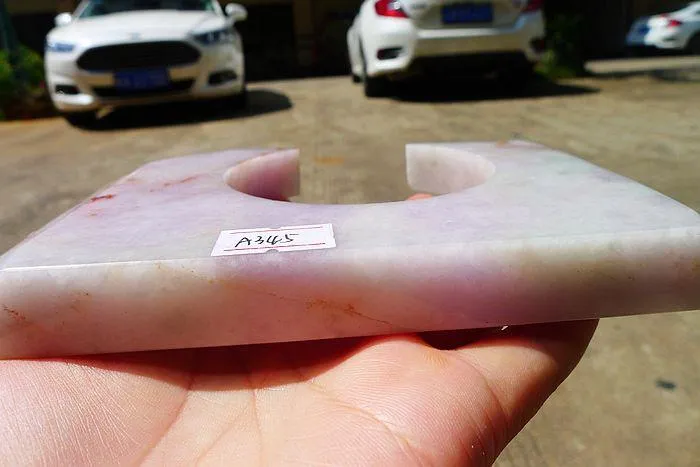 Natural Jade Rough Jadeite Raw (628g,15.5X10.6X1.8cm)