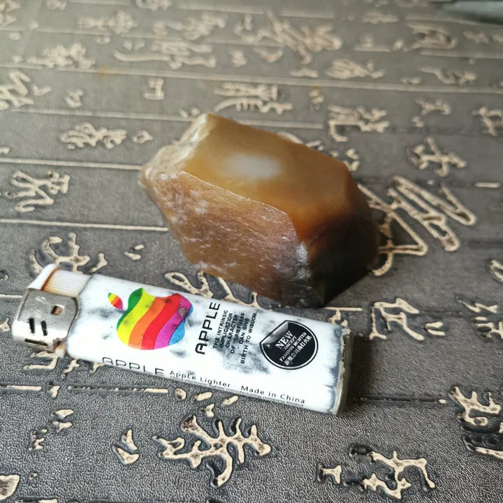 Natural Kunlun Jade Rough Nephrite Raw (150g, 8X3.5X2.8cm)