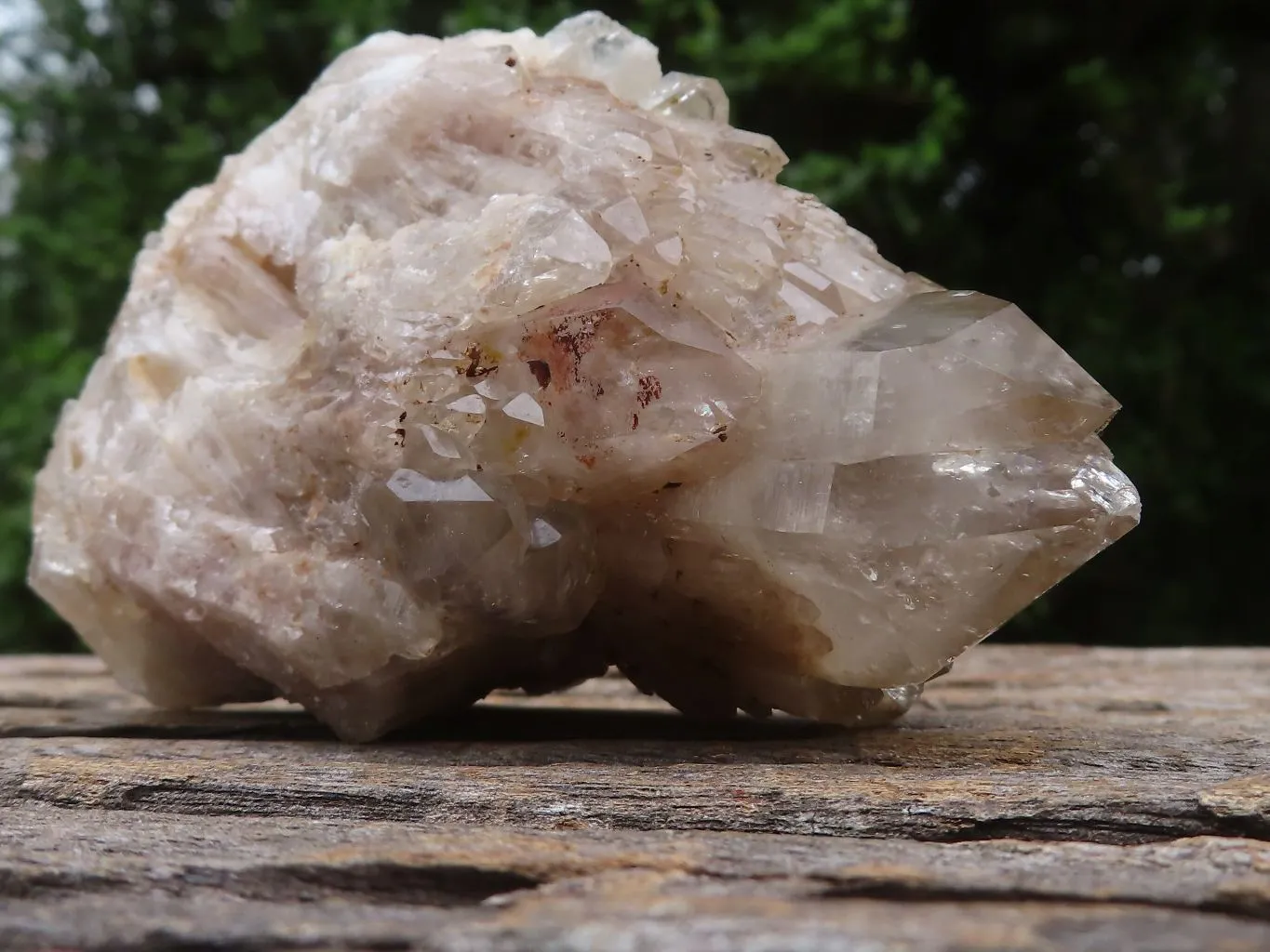 Natural Smokey Cascading Phantom Quartz Clusters x 6 From Luena, Congo