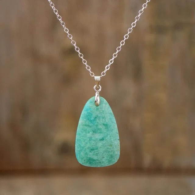 'Nginyal' Amazonite Pendant Necklace