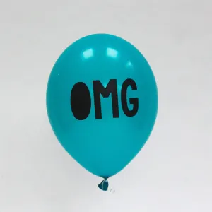 OMG Balloons Teal (5 Pack)