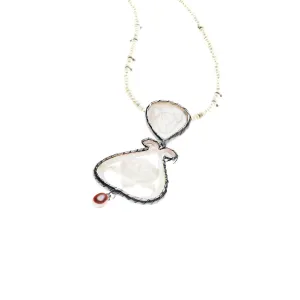 Orient Fleur Rose Sterling Silver Pearl Necklace