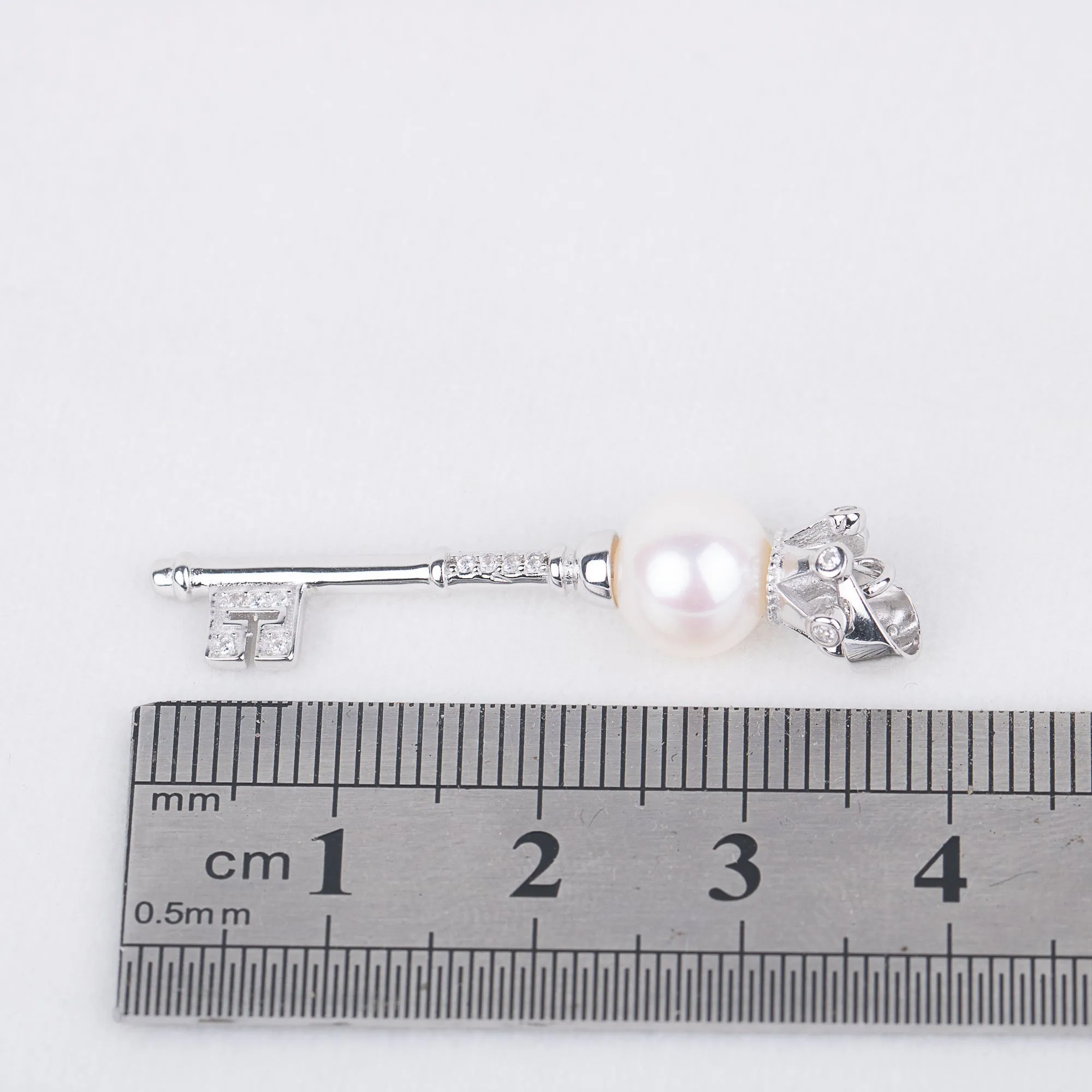 P030549 DIY 8-12mm Natural Freshwater pearl pendant accessory 925 sterling silver engagement jewelry necklace for women