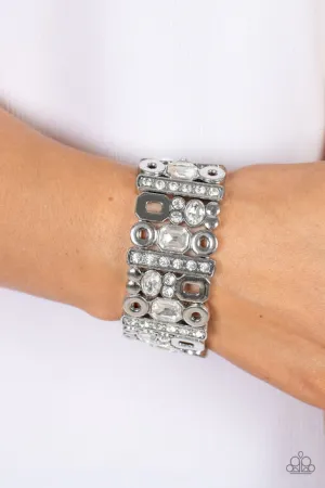 Paparazzi Bracelet ~ Dynamically Diverse - White