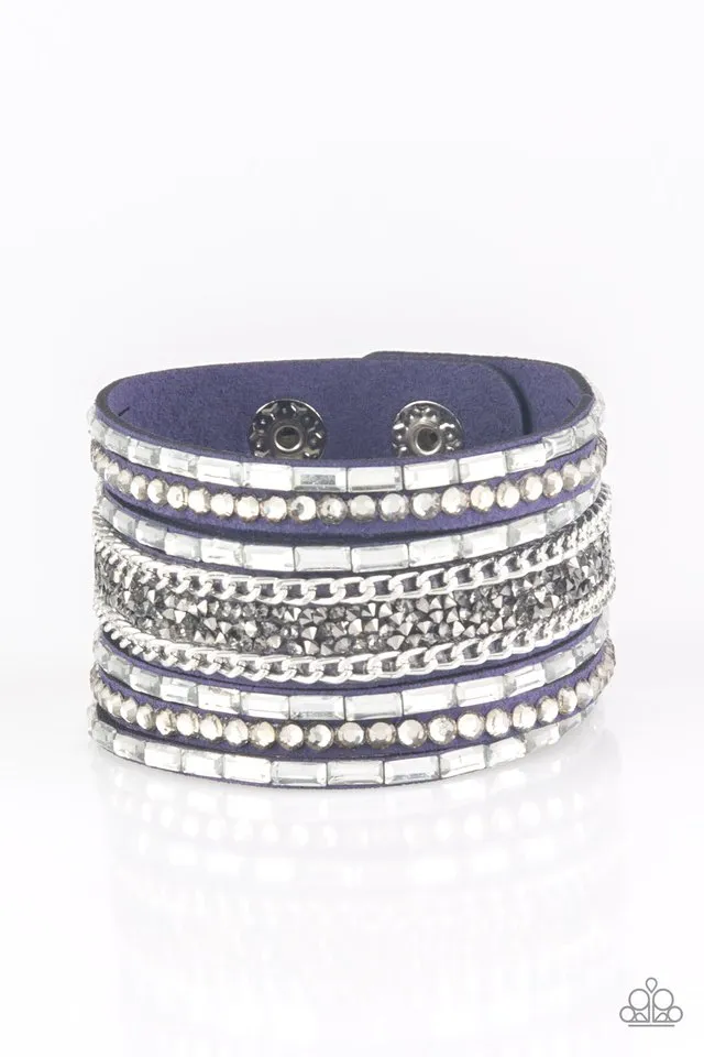 Paparazzi Bracelet ~ Rhinestone Rumble - Blue