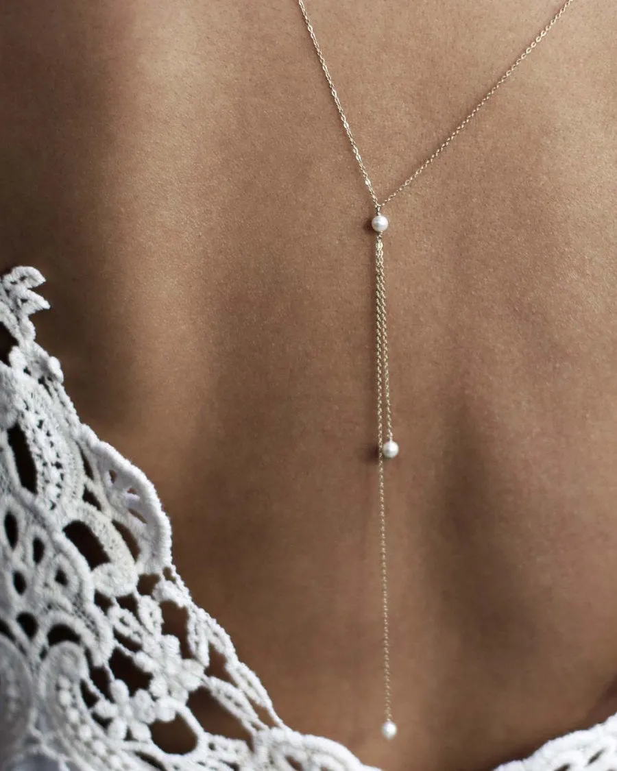 Pearl II Back Necklace