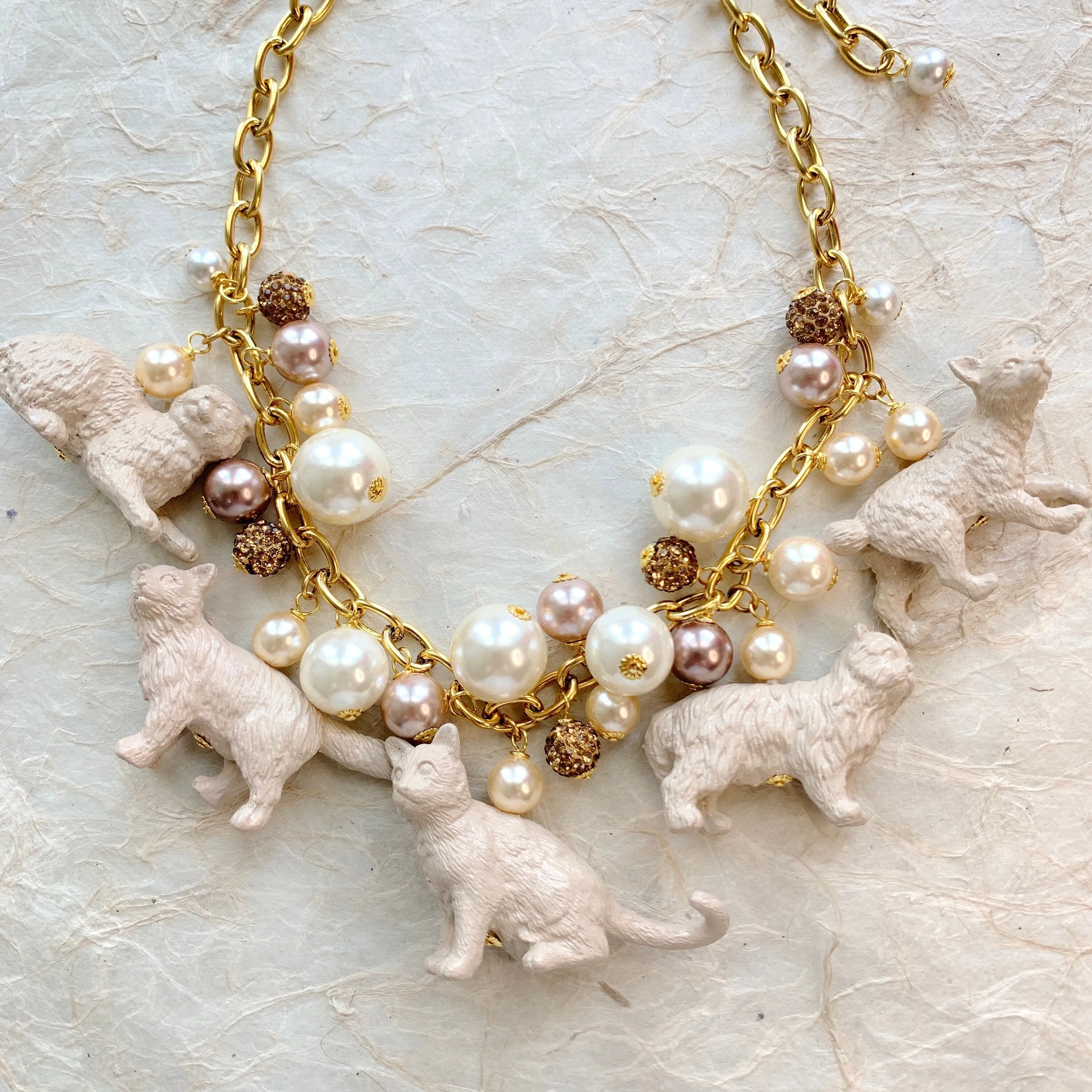 Pearl Must Love Cats Necklace