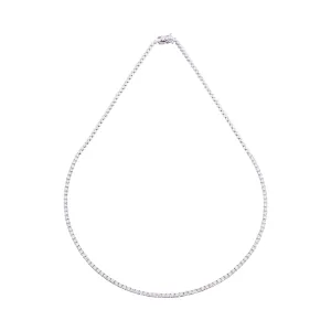 PREORDER Diamond Line 5.05ct Necklace, 14K White Gold