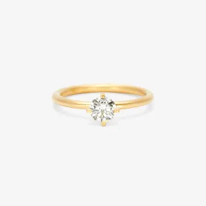 R11706W | 5mm White Diamond Noble Ring