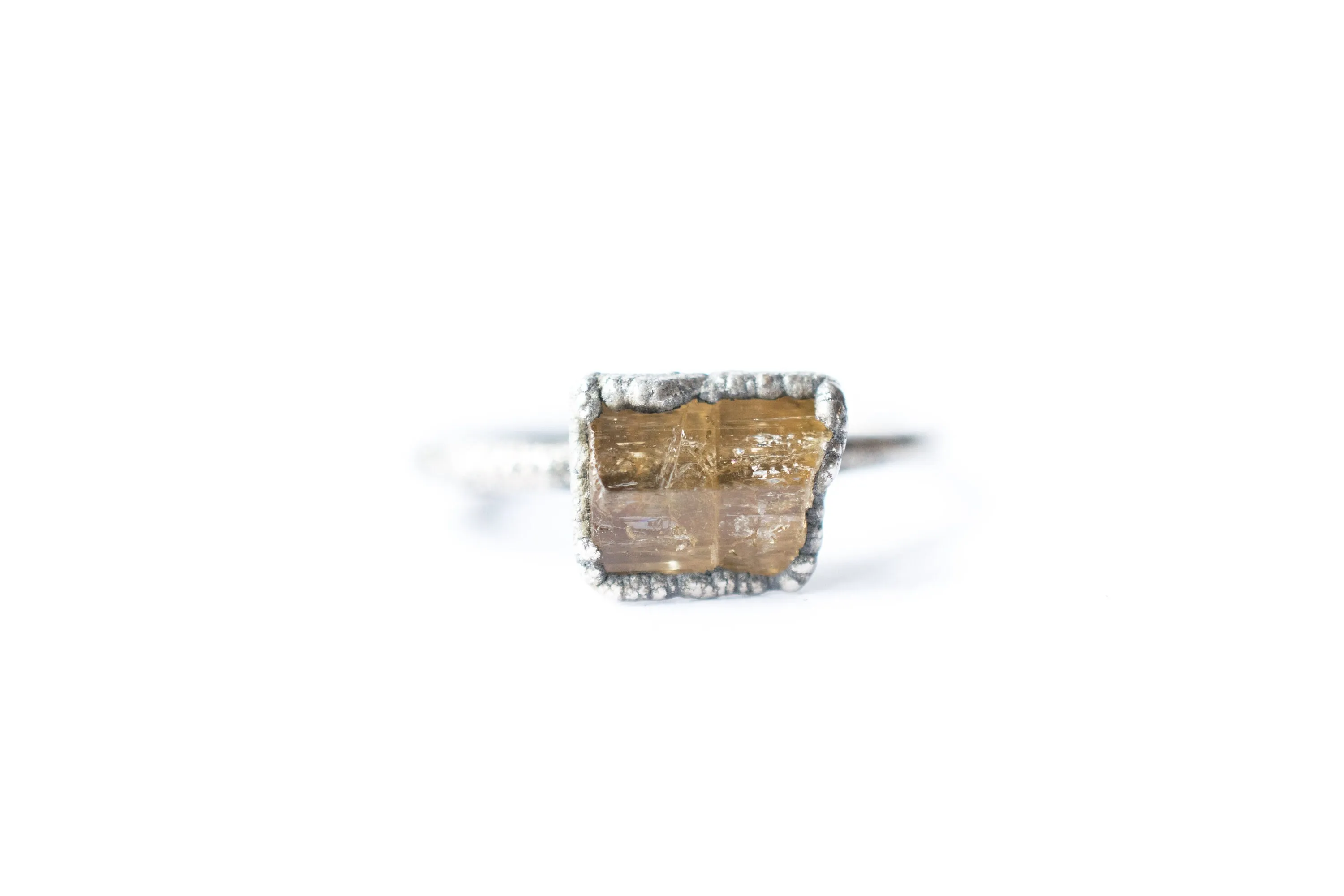 Raw Topaz ring | Topaz crystal ring