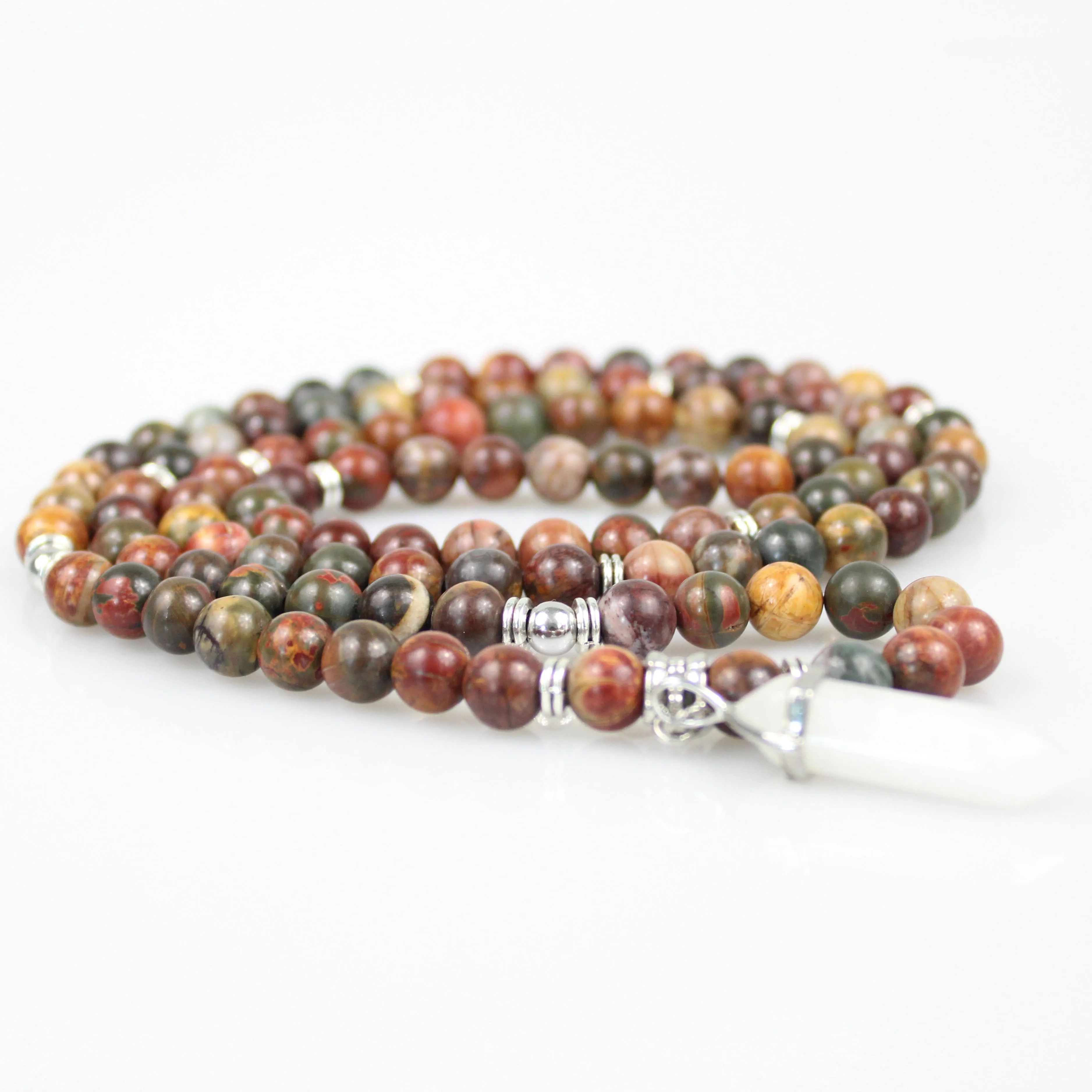 Red Creek Jasper Mala Prayer Beads