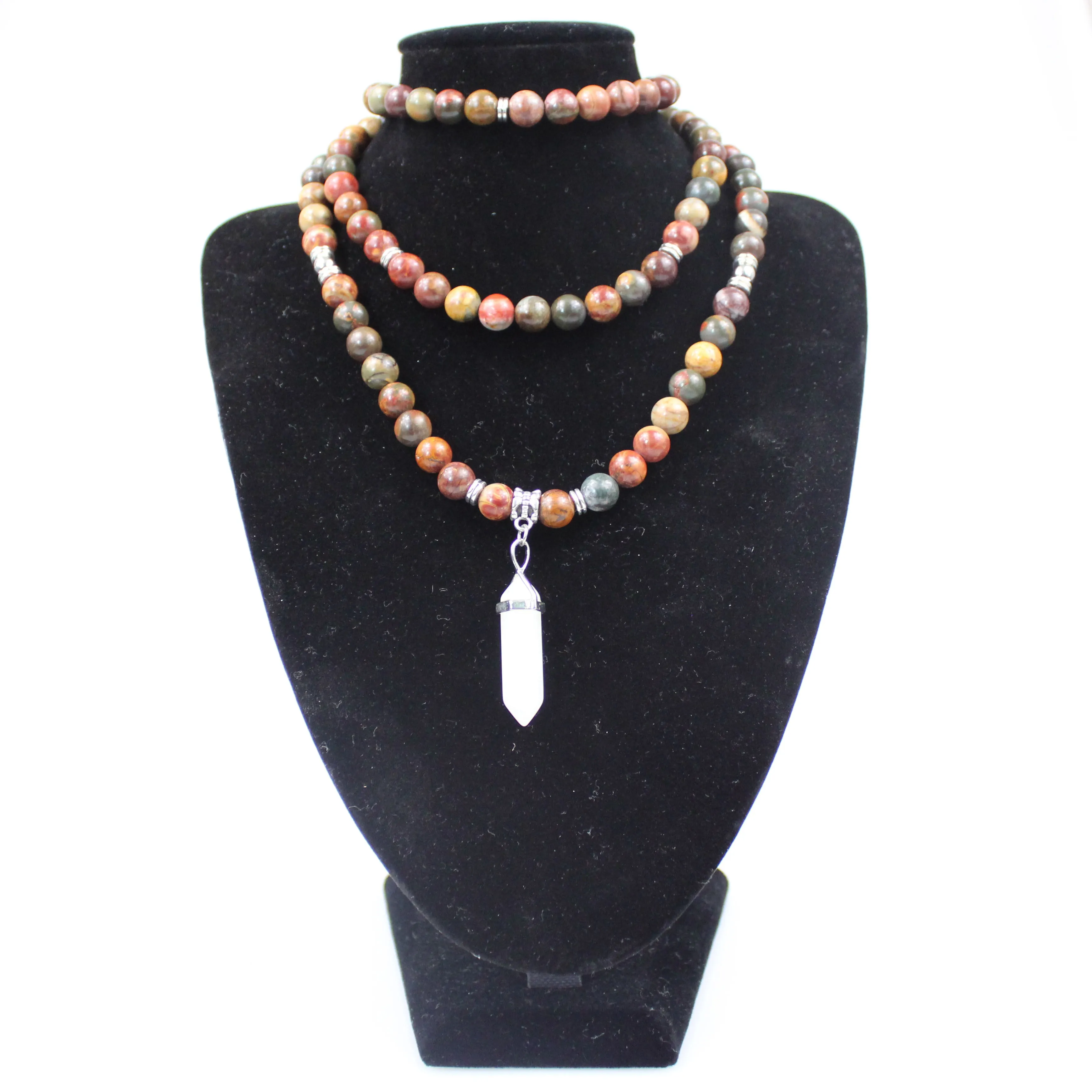 Red Creek Jasper Mala Prayer Beads