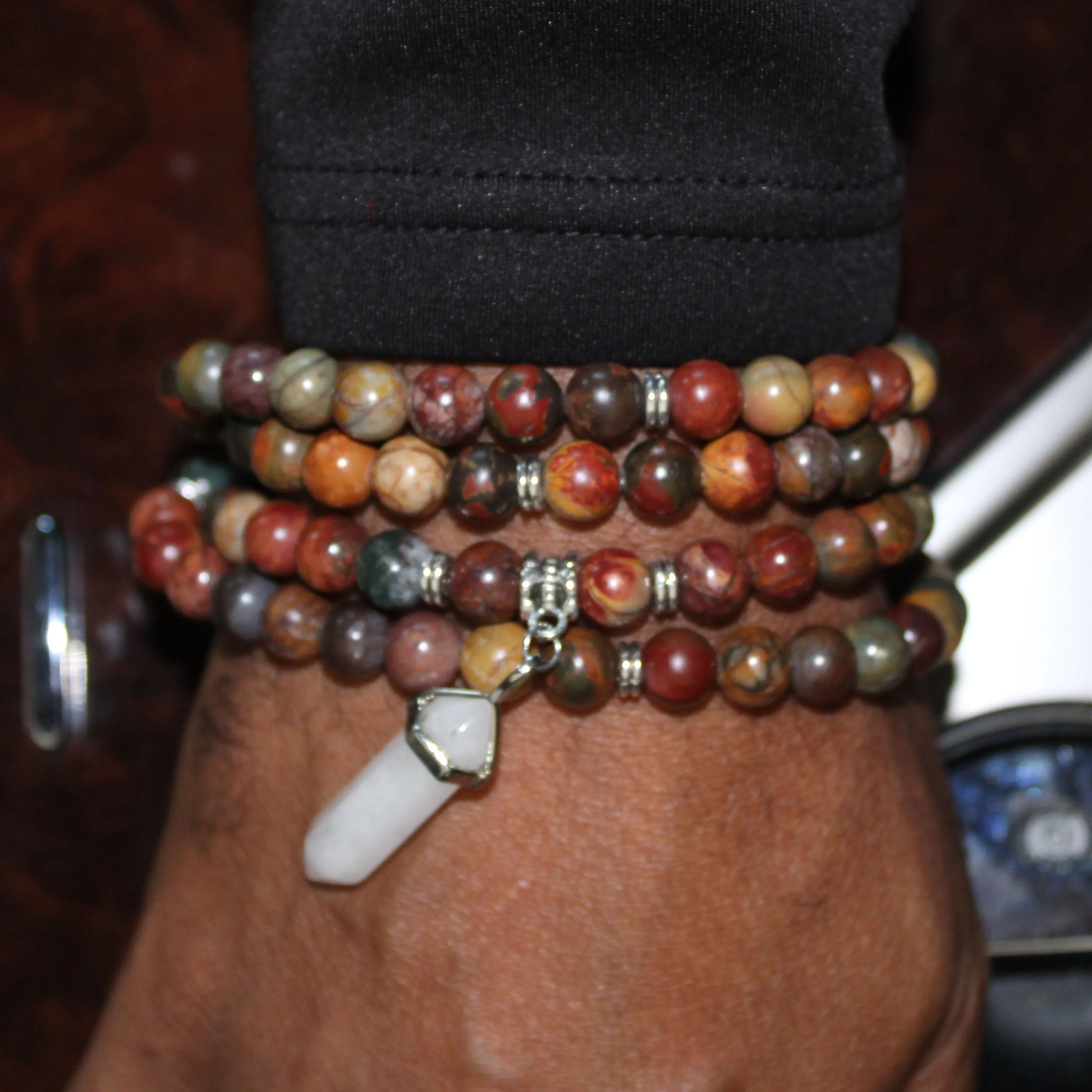 Red Creek Jasper Mala Prayer Beads