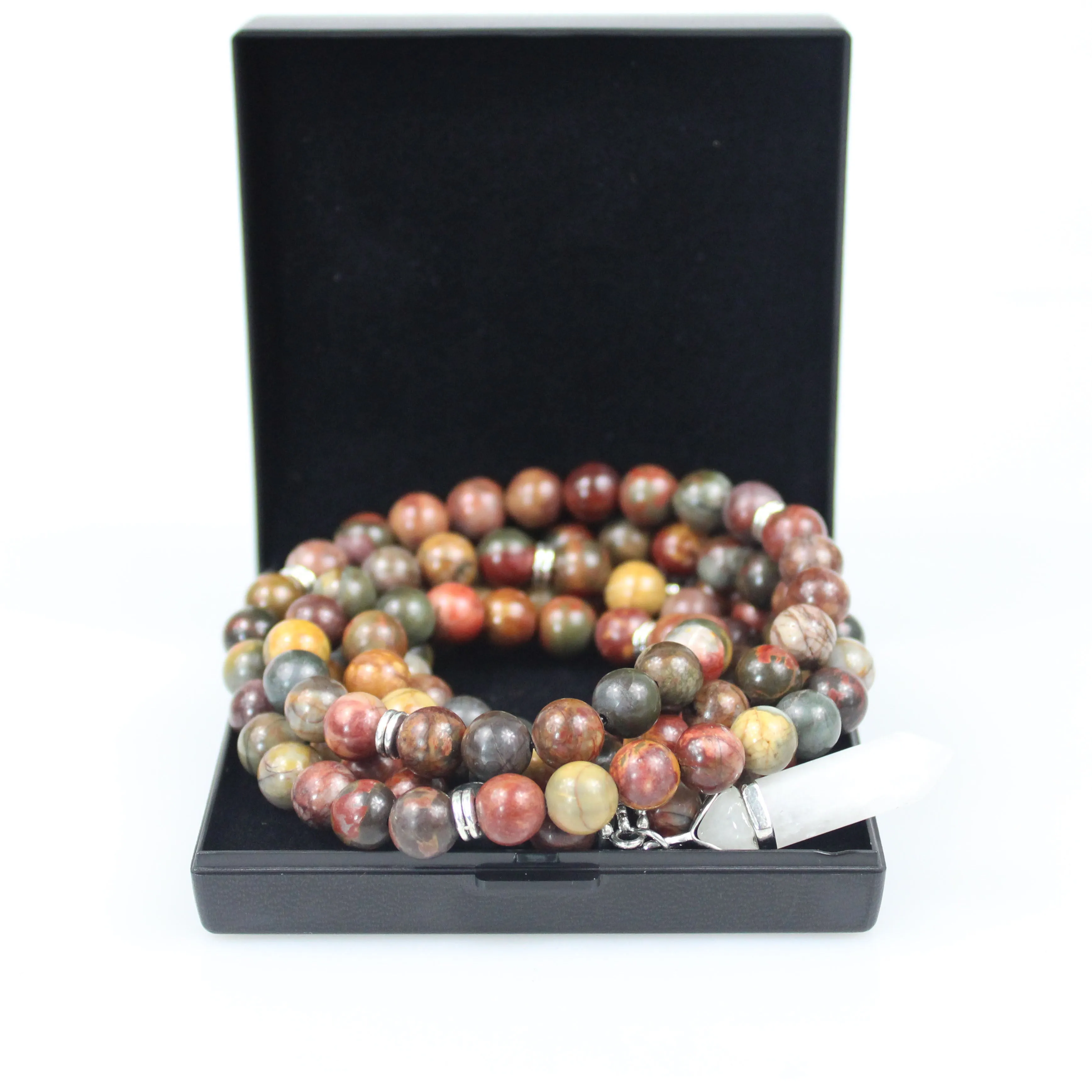 Red Creek Jasper Mala Prayer Beads