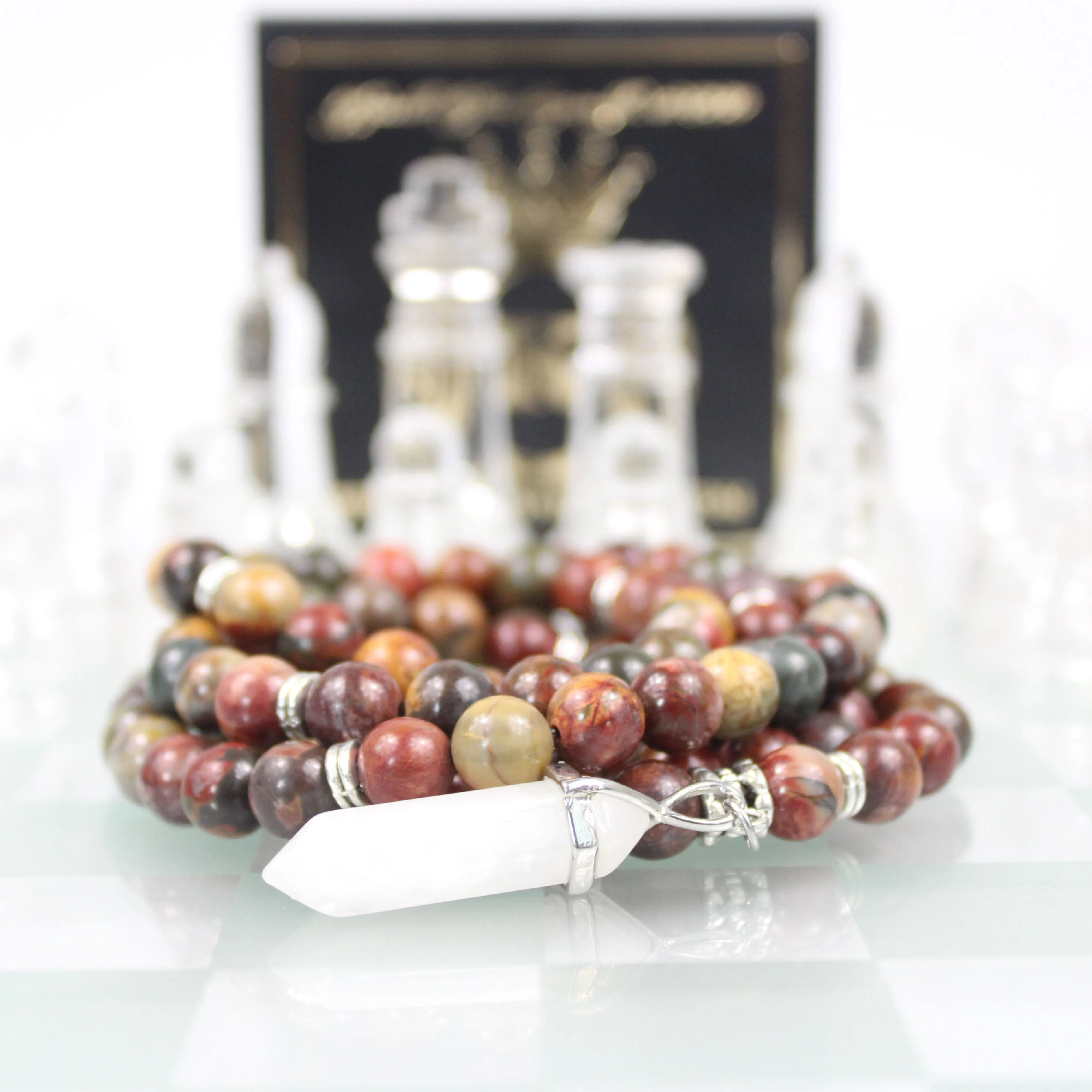 Red Creek Jasper Mala Prayer Beads