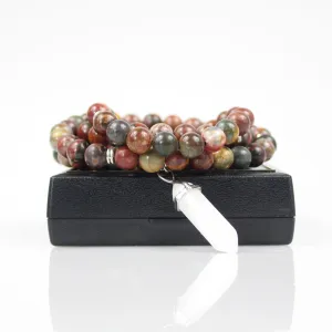 Red Creek Jasper Mala Prayer Beads