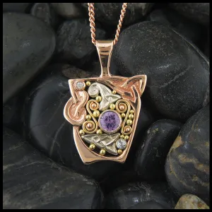 Rose Gold & Pink Sapphire Pendant