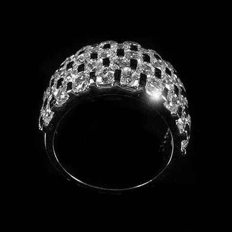 Shelby Channel Set Round CZ Band Ring | 8ct