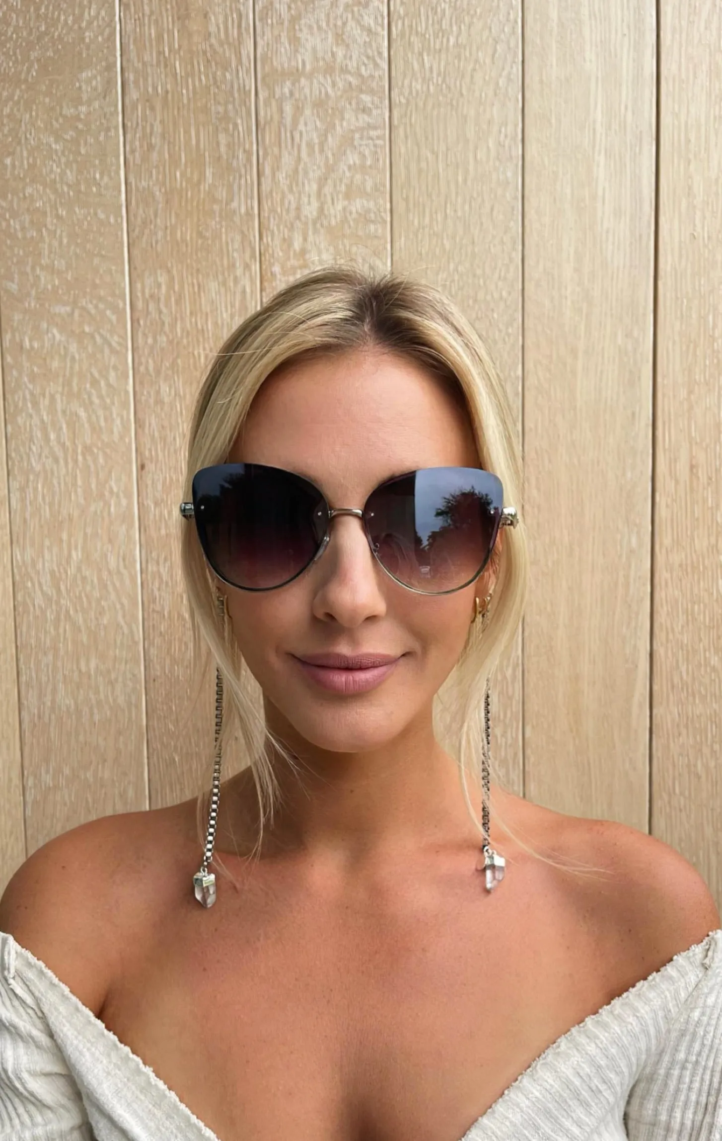 Silver Minx Crystal Sunglasses